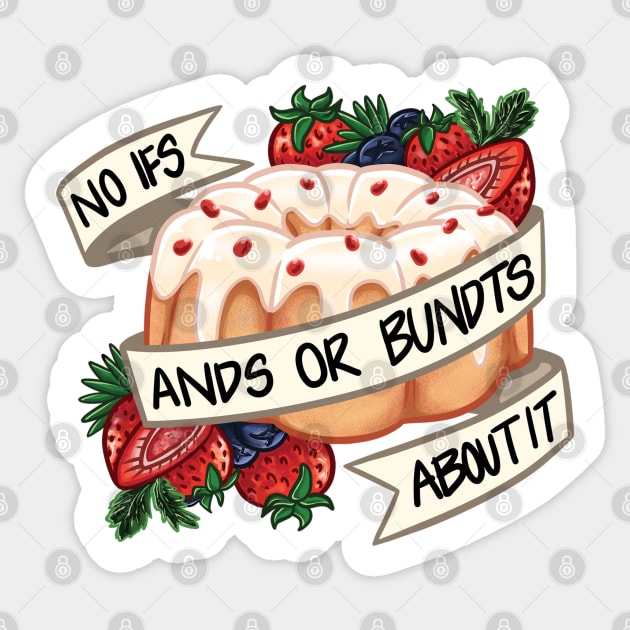 Bundts About it Sticker by Vinniedraws